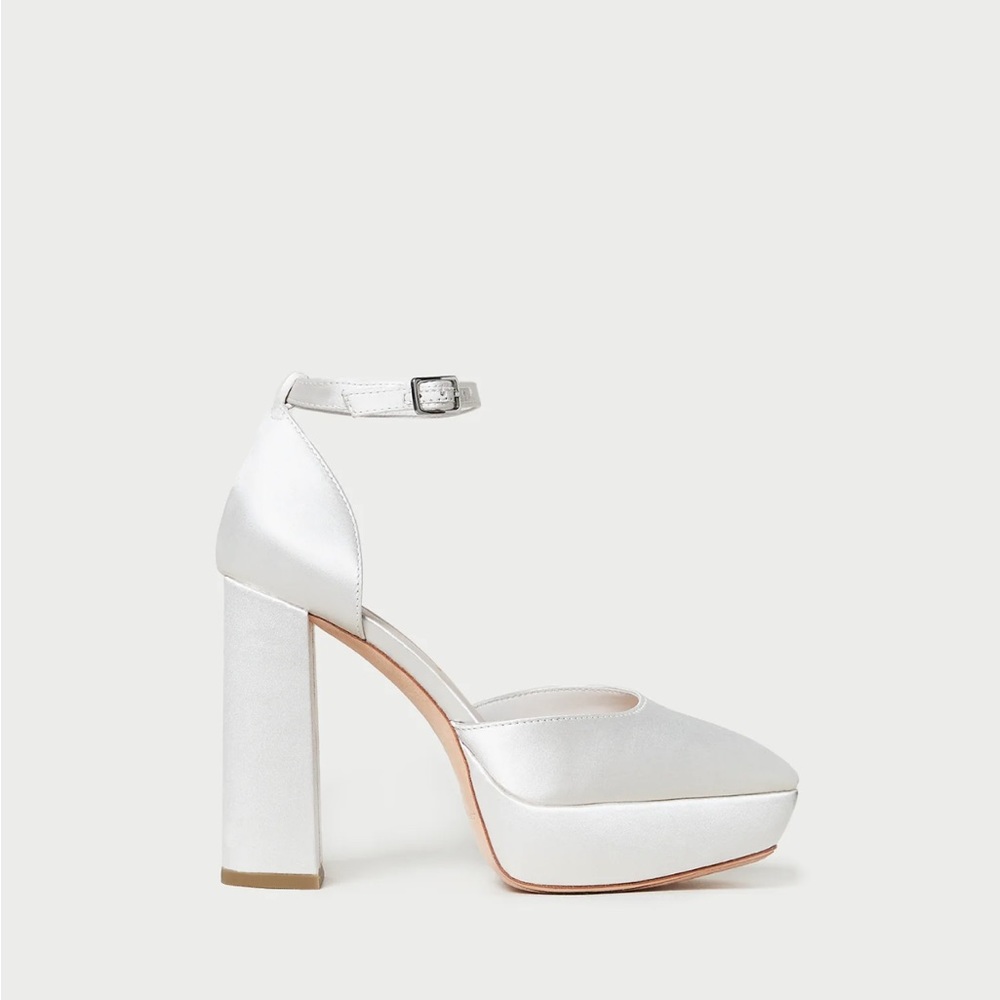 Loeffler Randall Bridal White Satin Heels